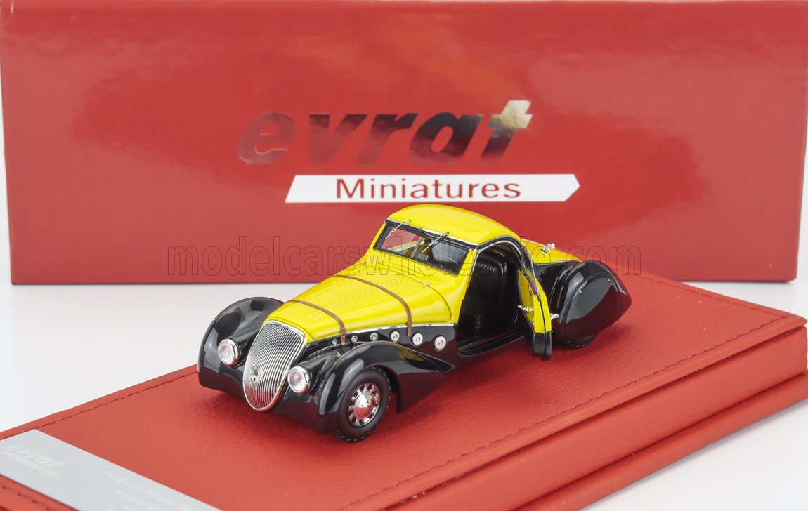 1:43 PEUGEOT 402 Darl Mat Coupe (1938), Yellow Black - EVR252