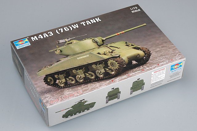 1:72 Сборная модель Американский танк M4A3 76(W) Sherman - 07226
