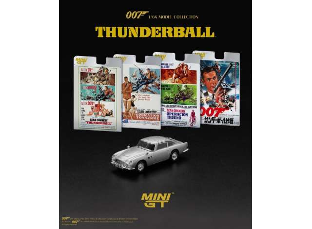 1:64 Aston Martin DB5 *Thunderball* French Blister Packaging, silver 1965 - MGT00901-007F