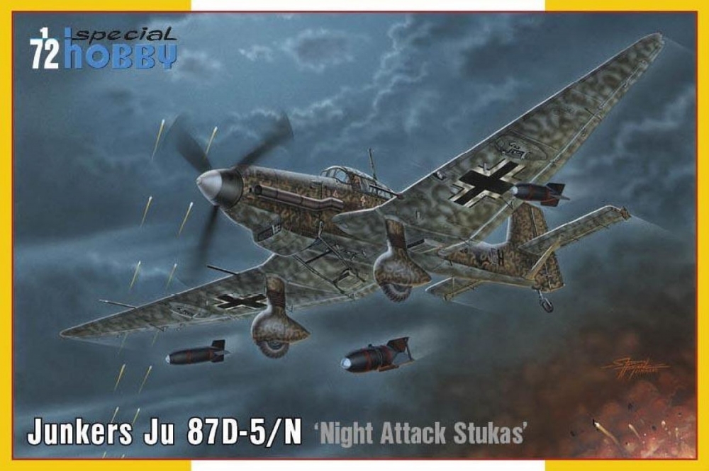 1:72 Сборная модель Junkers Ju 87D-5/N/D-8 ‘Night Attack Stukas’ - SH72458