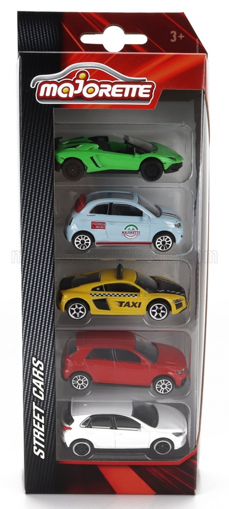 1:64 FIAT Set 5x 500e Electric Car Cabriolet Open (2020) - Audi R8 Taxi - Audi A1 - Lamborghini Svj - Hyundai I30, Various - 212053166(173716)