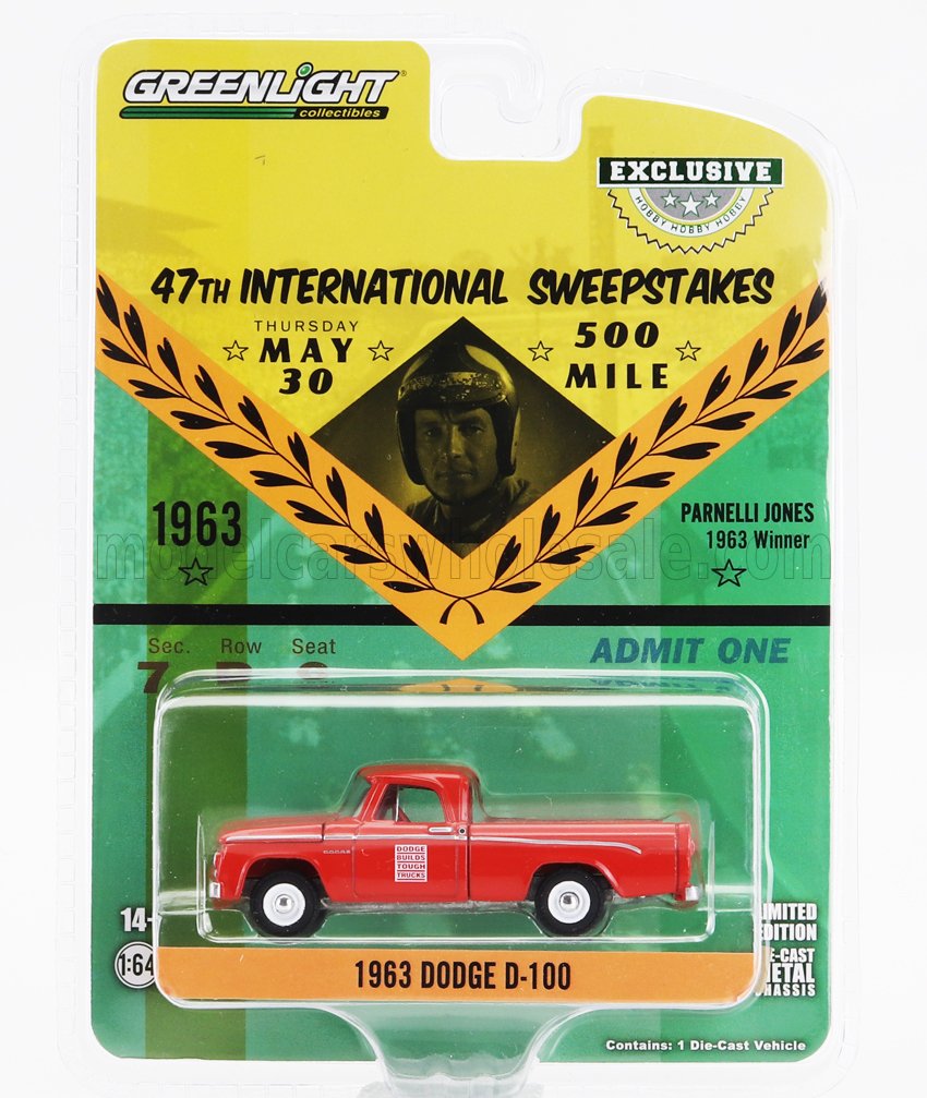 1:64 DODGE D-100 Pick-up (1963), Red - 30402