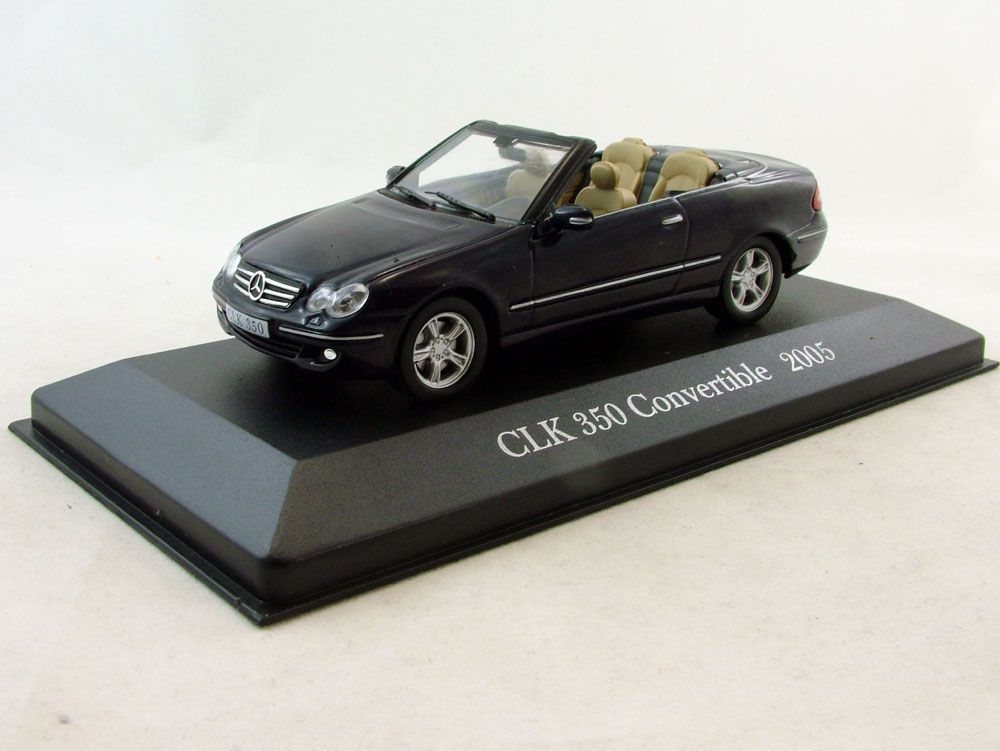 1:43 MERCEDES-BENZ CLK 350 Convertible (2005), Mercedes-Benz Offizielle Modell-Sammlung 31, темно-синий - MB031