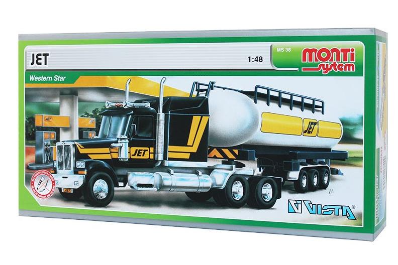 1:48 Сборная модель Western Star Автоцистерна Jet - 0107-38