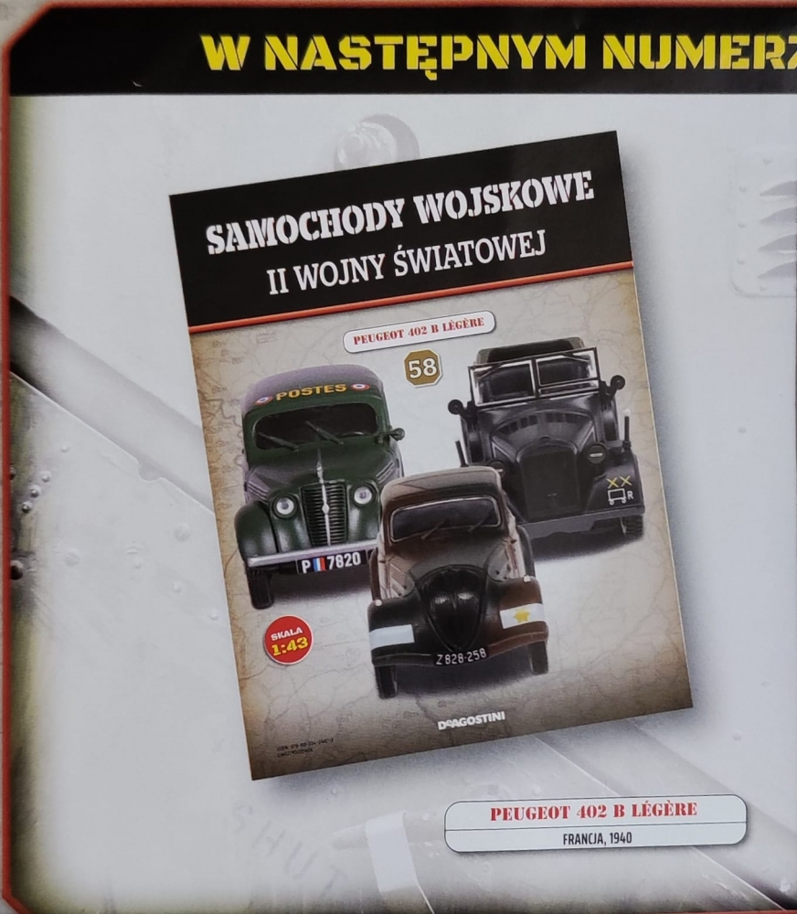 1:43 PEUGEOT 402 B LEGERE из серии Samochody Wojskowe Ii Wojny Światowej - SW058