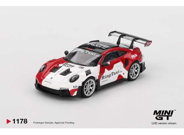 1:64 PORSCHE 911 (992) GT3 RS Weissach Ring Taxi (2025), white/red - MGT01178-L