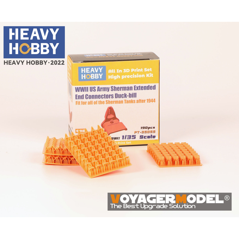 1:35 WWII US Army Sherman Extended End Connectors Duck-bill(Fit for all of the Sherman Tanks after 1944 ) - PT35055