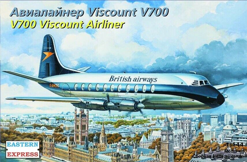 1:144 Сборная модель Авиалайнер Viscount 700 - 144138