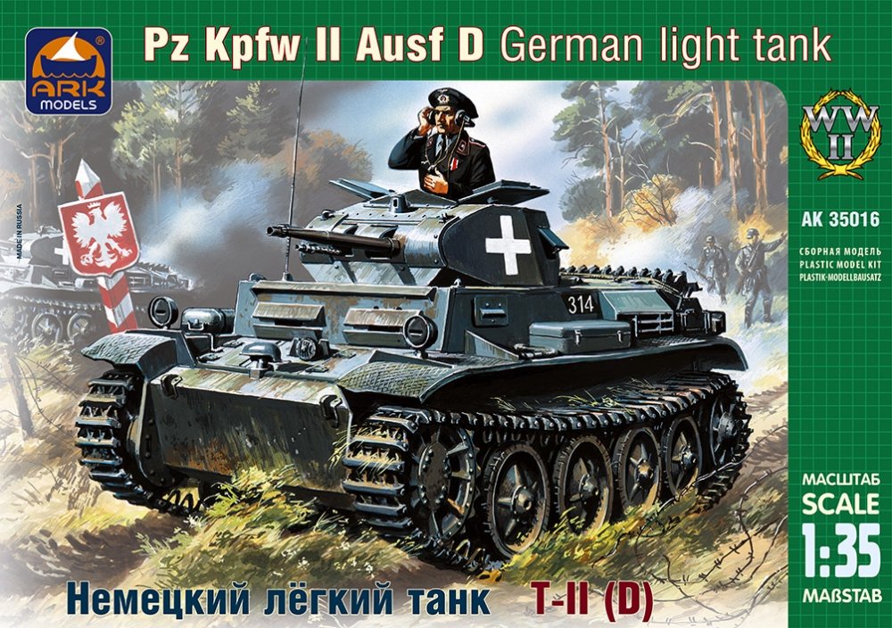 1:35 Сборная модель Немецкий легкий танк Pz.Kpfw II Ausf D - 35016