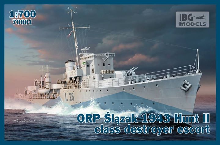 1:700 Сборная модель Польский эсминец ORP ŚLĄZAK 1943г. - 70001