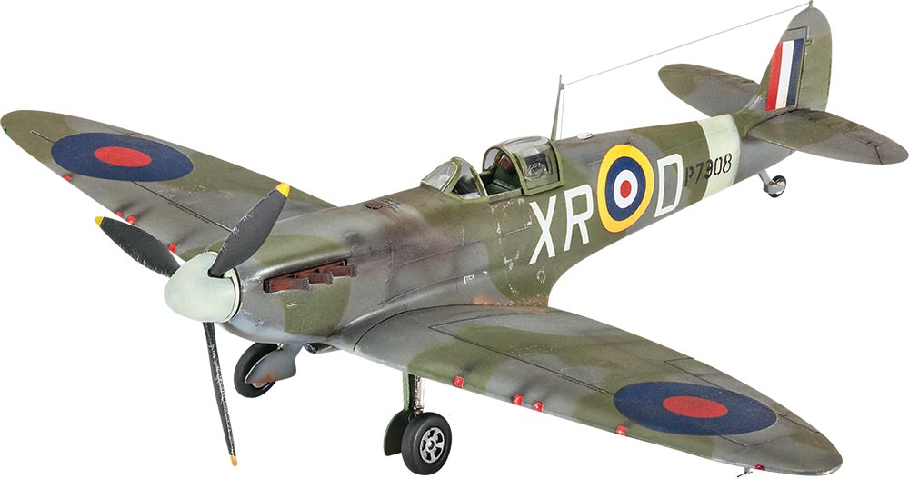 1:48 Сборная модель Самолет истребитель Spitfire MkII/BBC Великобритании - 03959