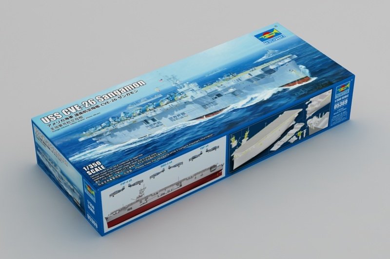 1:350 Сборная модель USS CVE-26 Sangamon - 05369