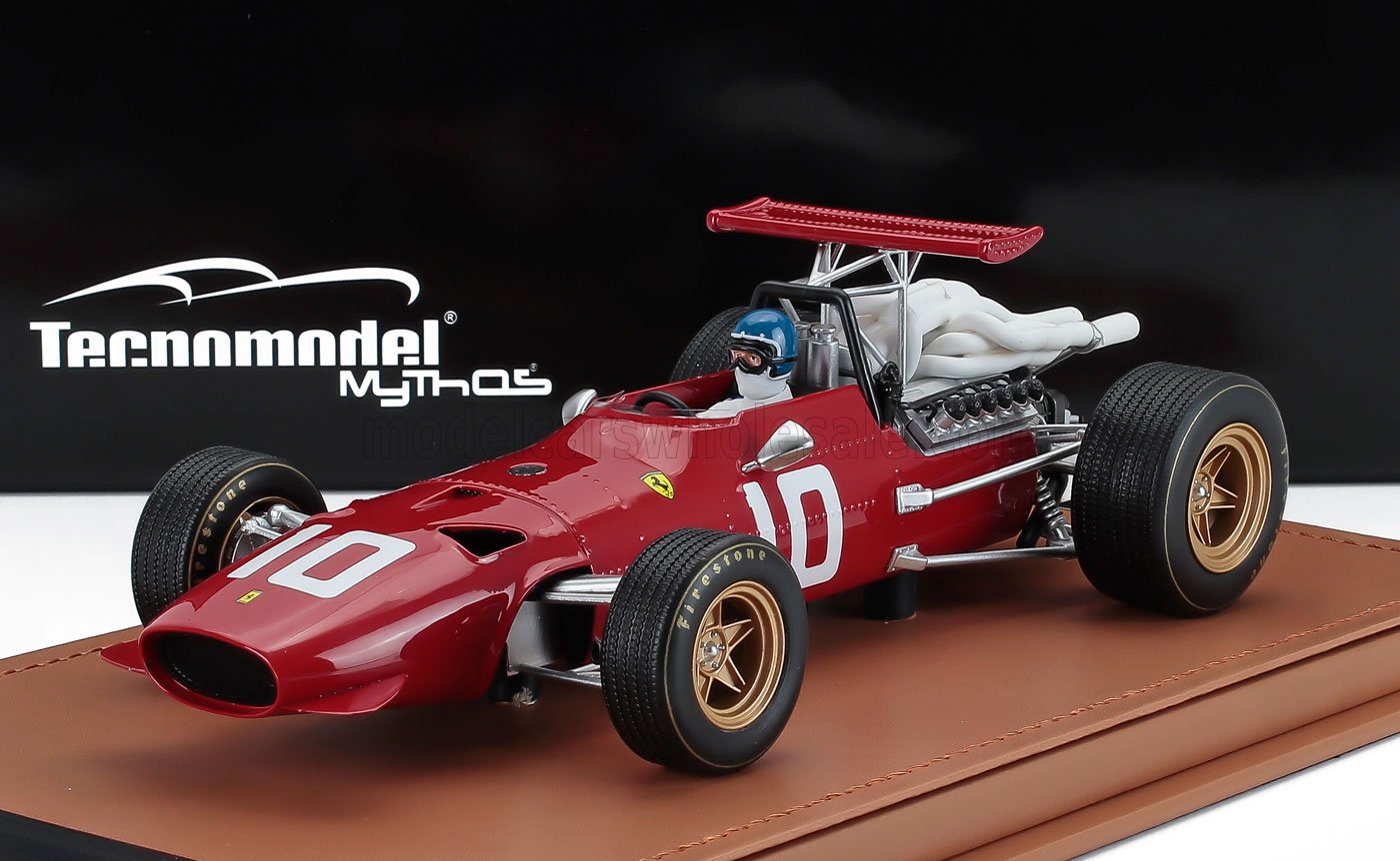 1:18 FERRARI F1312 Scuderia Ferrari №10 Dutch Gp (with Pilot Figure) (1968) Jacky Ickx, Red - TMD18-317B