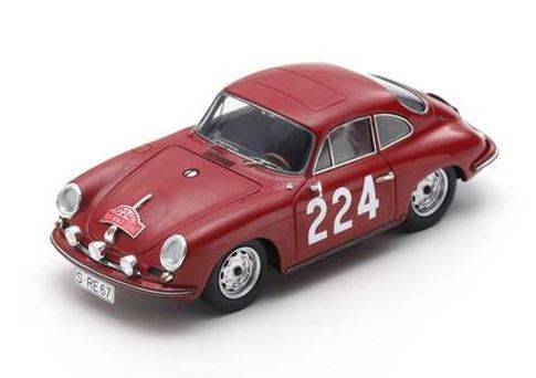 1:43 Porsche 356B T6 Carrera 2 #224 Monte Carlo Rally 1964 G. Klass - H. Wencher, red - S6601-X1