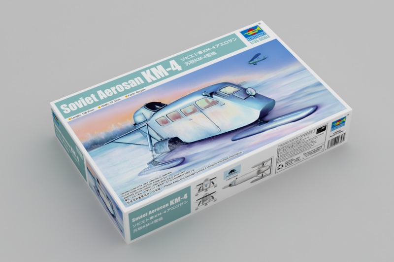 1:35 Сборная модель Советские аэросани KM-4 - 02356