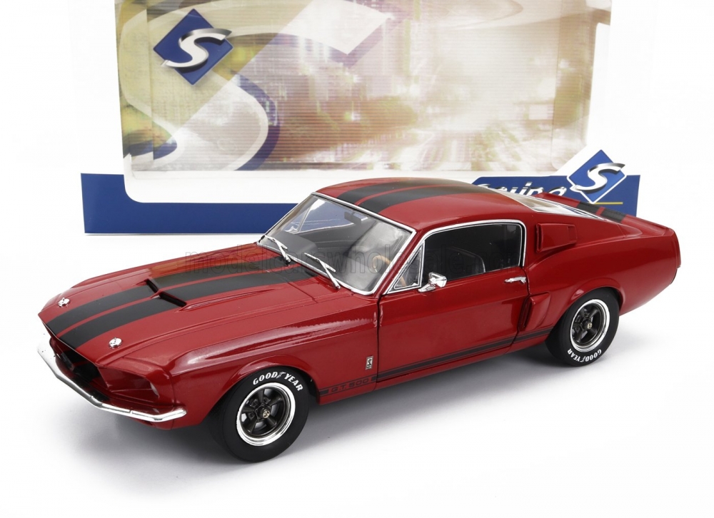 1:18 FORD Mustang Shelby Gt500 Coupe (1967), Red Black - 1802909