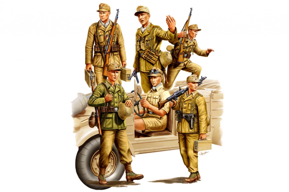 1:35 Сборная модель Немецкая пехота GERMAN AFRICA CORPS - 84410