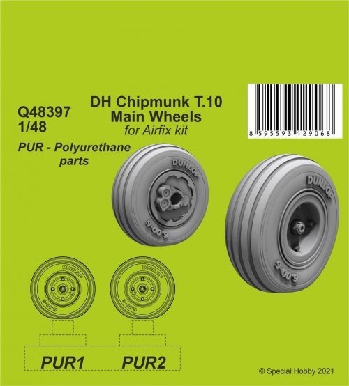 1:48 Колеса DH Chipmunk T.10 - 129-Q48397
