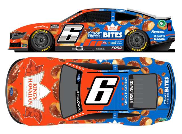 1:24 FORD Mustang #6 Brad Keselowski *King`s Hawaiian Soft Pretzel Bites * orange/blue 2024 - CX62423KHPBW