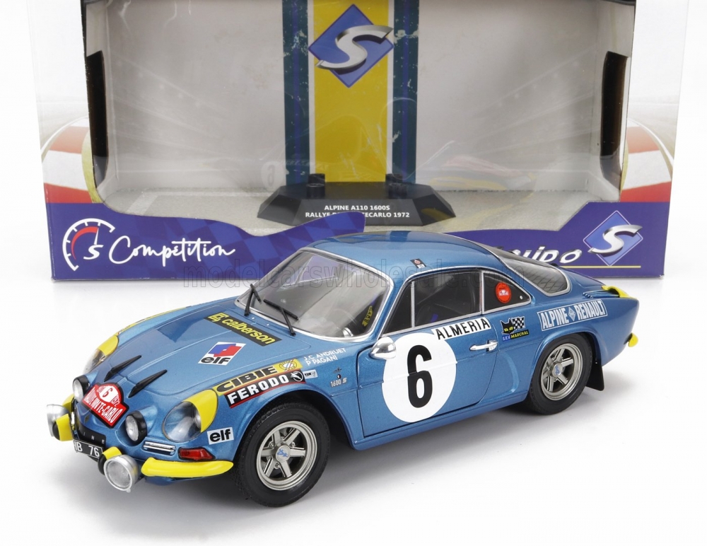 1:18 RENAULT Alpine A110 1600s (night Version) N6 Rally Montecarlo (1972) J.Candruet - P.Pagani, Blue Met - 1804207