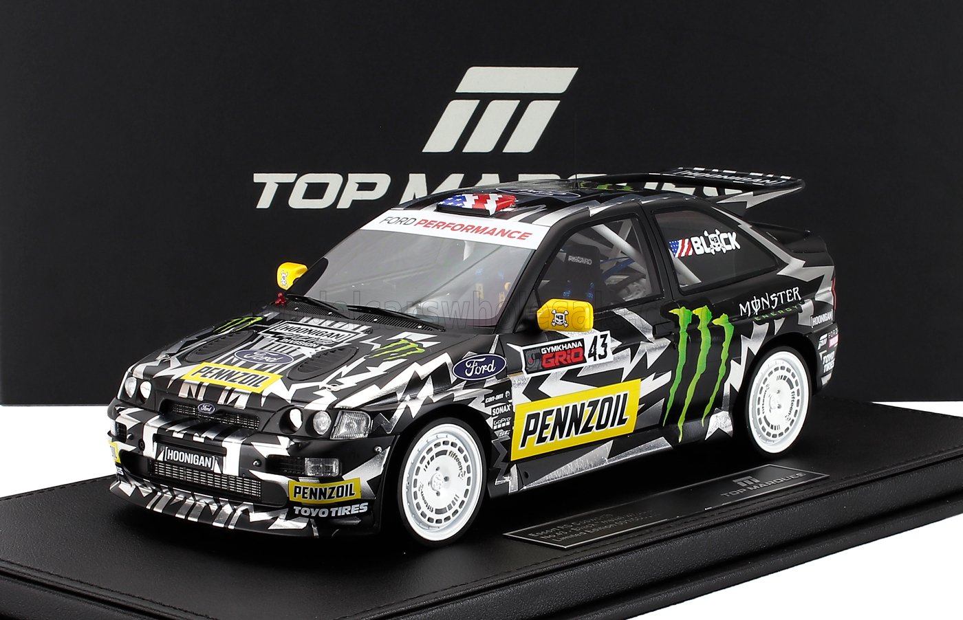 1:18 FORD Escort Rs Cosworth №43 Hoonigan (2017) Ken Block - Without Tires, Black - TOP147D