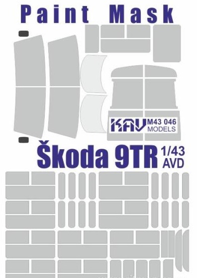 1:43 Маска окрасочная на остекление Skoda 9TR (AVD) - M43 046