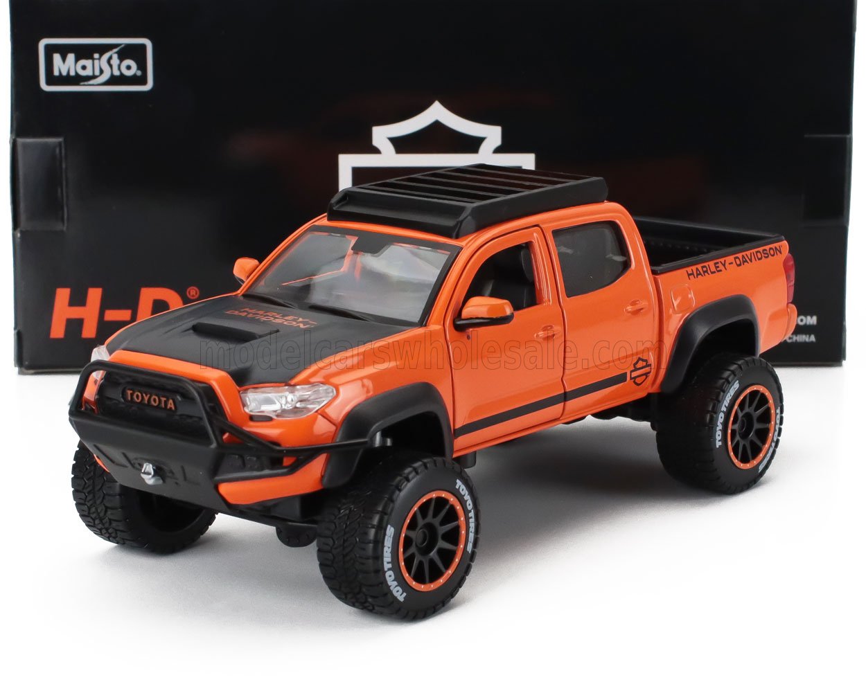 1:24 TOYOTA Tacoma Trd Pro Pick-up Harley Davidson (2023), Orange Black - 32275