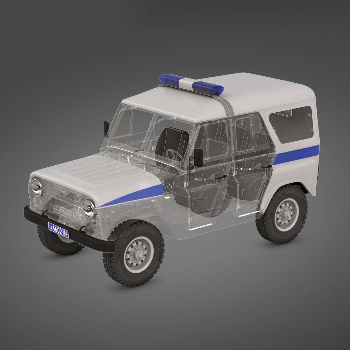 1:43 Набор для конверсии автомобиль поздний для модели 'Звезда' арт. 43007 - CO43001