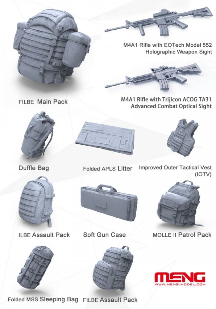 1:35 Сборная модель Modern U.S. Marines Individual Load-carrying Equipment (Resin) - SPS-027