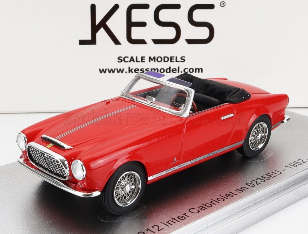 1:43 FERRARI 212 Inter Sn0235eu Cabriolet Open (1952), Red - KE43056261