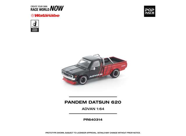 1:64 DATSUN Pandem 620 *Advan*, red/black - PR640314