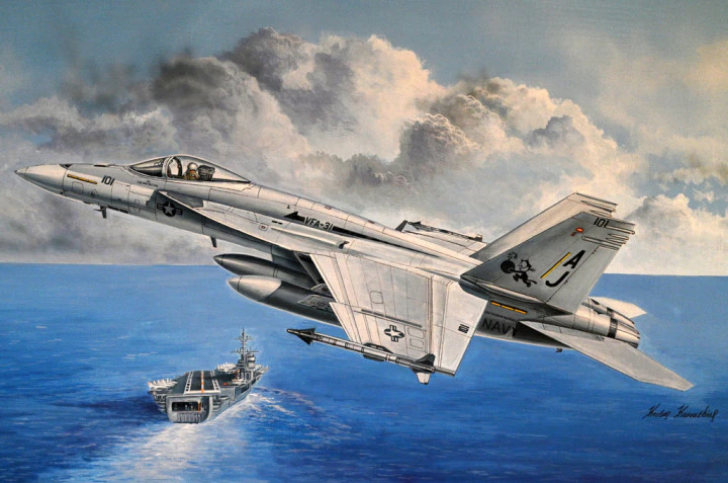 1:48 Сборная модель F/A-18E Super Horne ( 1:48,  HobbyBoss) - 85812
