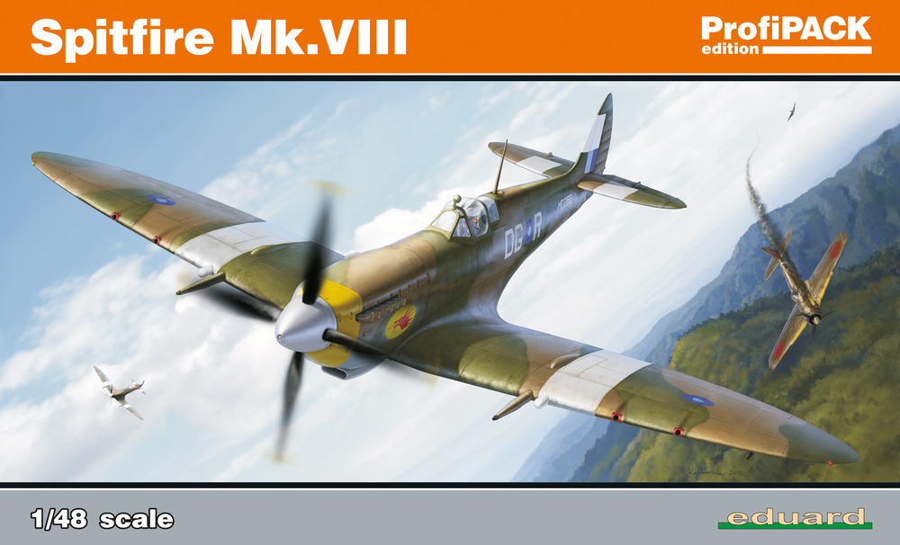 1:48 Сборная модель Британский истребитель Supermarine Spitfire Mk.VIII (ProfiPACK) - 8284