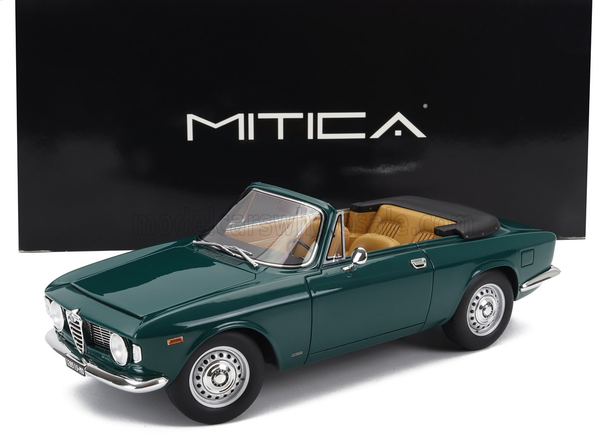 1:18 ALFA ROMEO Giulia 1600 Gtc Cabriolet Open (1964) – Interior Cinghiale, Verde Pino 216 - Green - 100088