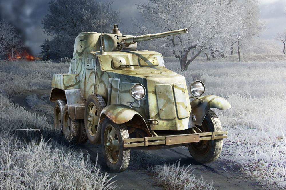 1:35 Сборная модель Бронеавтомобиль Soviet BA-10 Armor Car - 83840