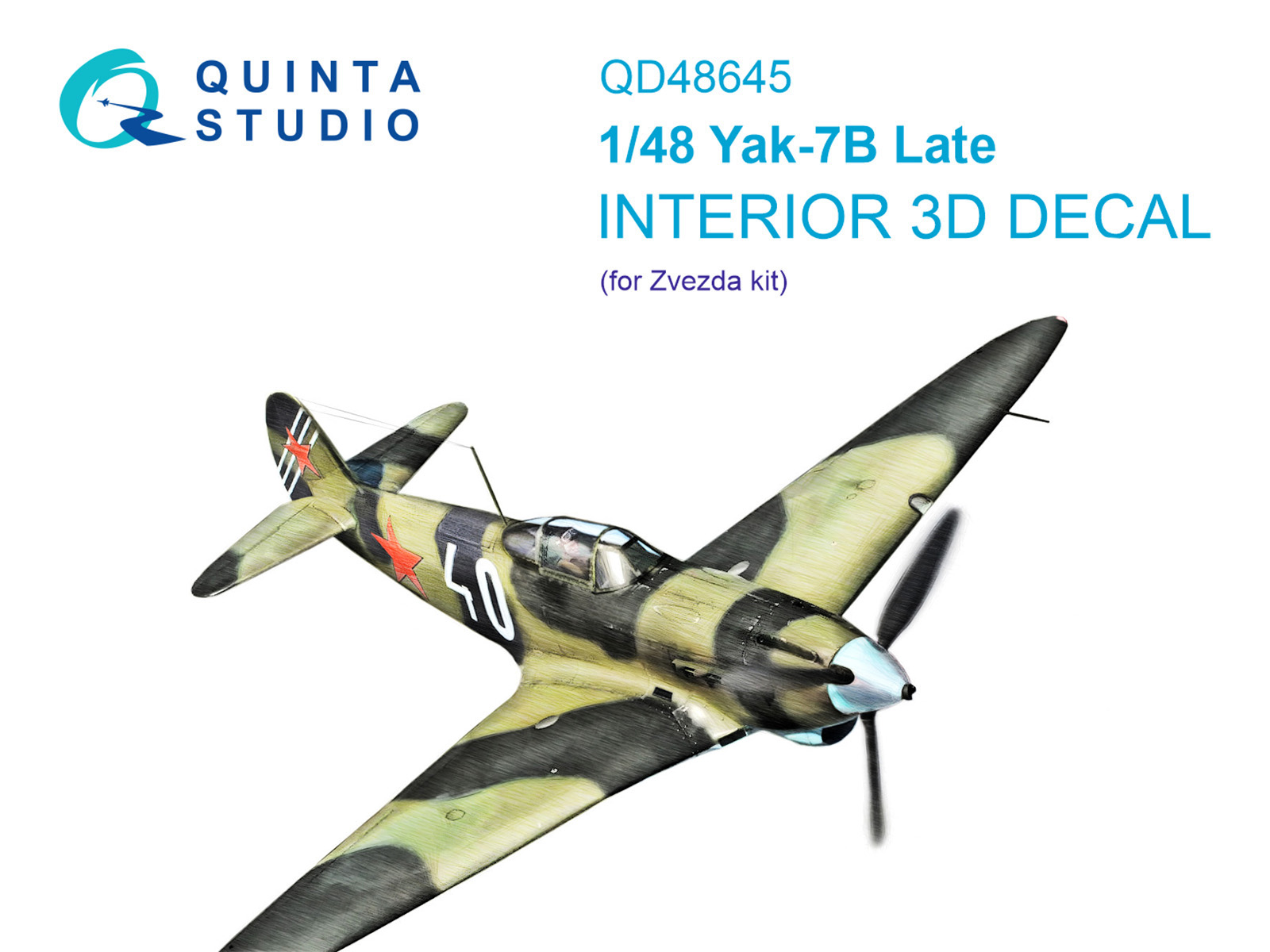 1:48 3D Декаль интерьера кабины для модели 'Звезда', арт. 4837 - QD48645