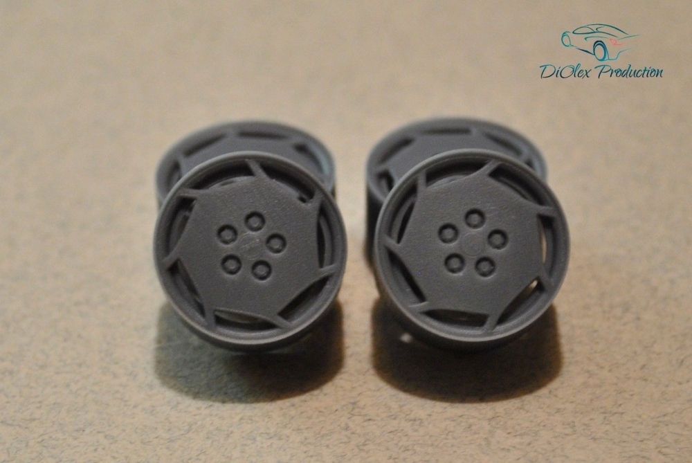 1:24 Комплект дисков (16 дюймов) Mazda RX-7 Turbo 7-ми спицевые для Tamiya Aoshima Hasegawa - W24045