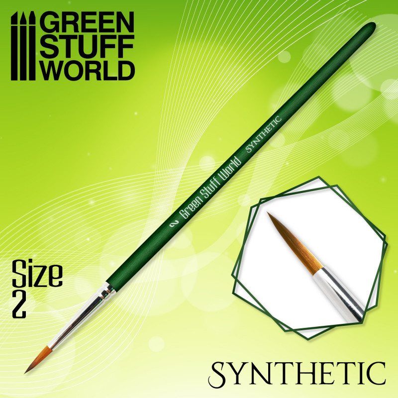 Кисть Синтетическая Размер 2 / GREEN SERIES Synthetic Brush - Size 2 - 2331