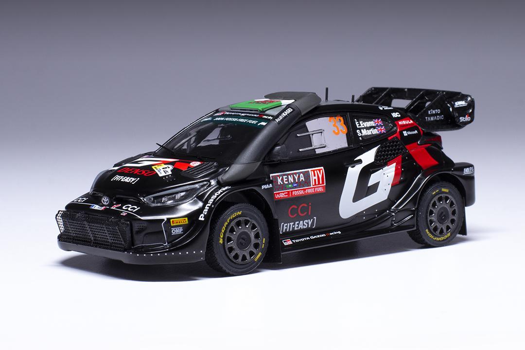 1:43 TOYOTA Yaris №33 Rally 1 #33 WRC, Safari Rallye Kenia Evans Elfyn, Martin Scott (2024) - RAM937C