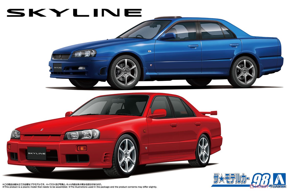 1:24 Сборная модель NISSAN ER34 SKYLINE 25GT-X TURBO '98 / 25GT TURBO '01 - 20052