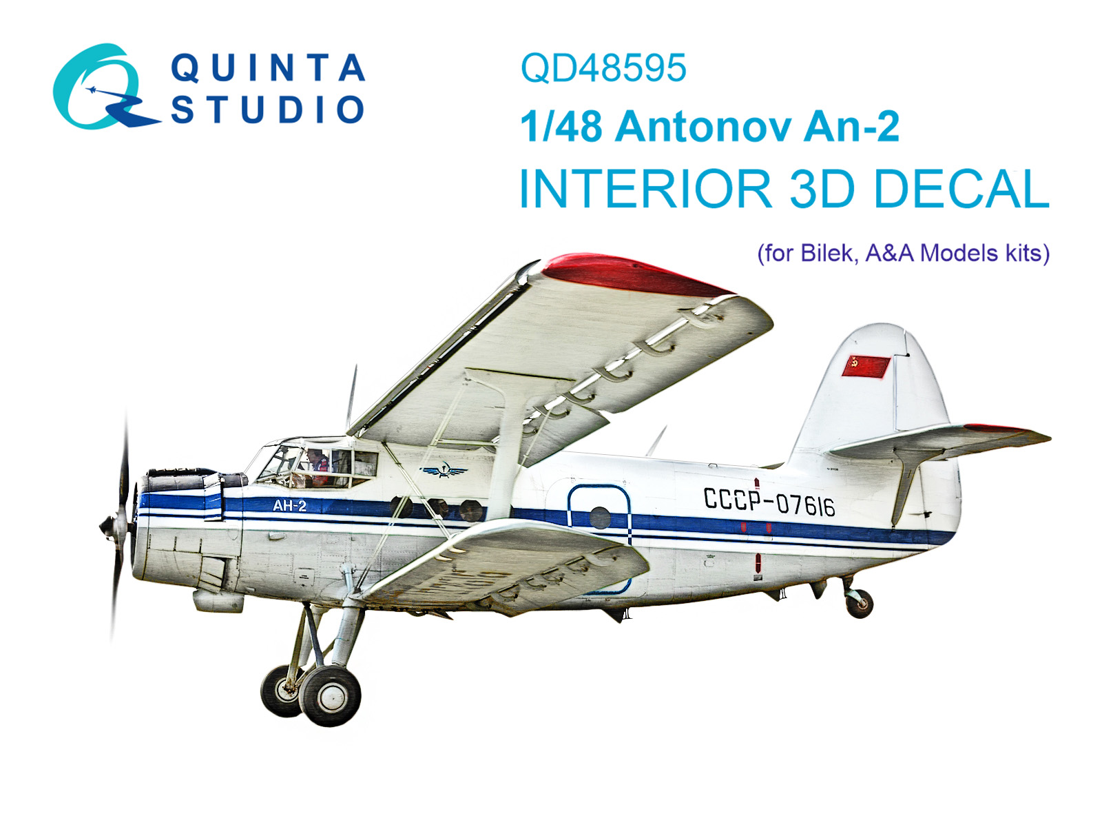 1:48 3D Декаль интерьера кабины Антонов Ан-2 (Bilek) - QD48595
