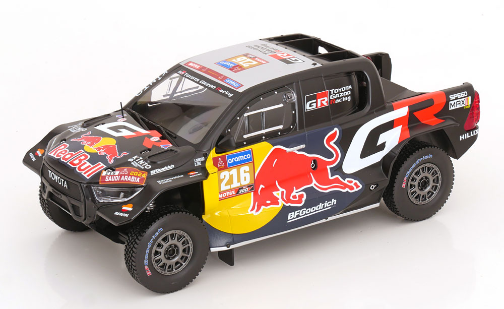 1:18 TOYOTA GR DKR Hilux Evo №216 Rally Dakar Seth Quintero, Dennis Zenz (2024) - RMC238B