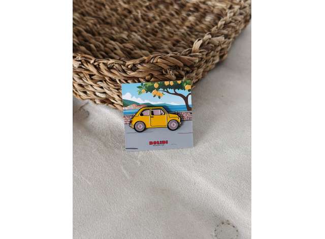 1:0 Значок Pin 1950 Fiat 500, yellow - ENPN020