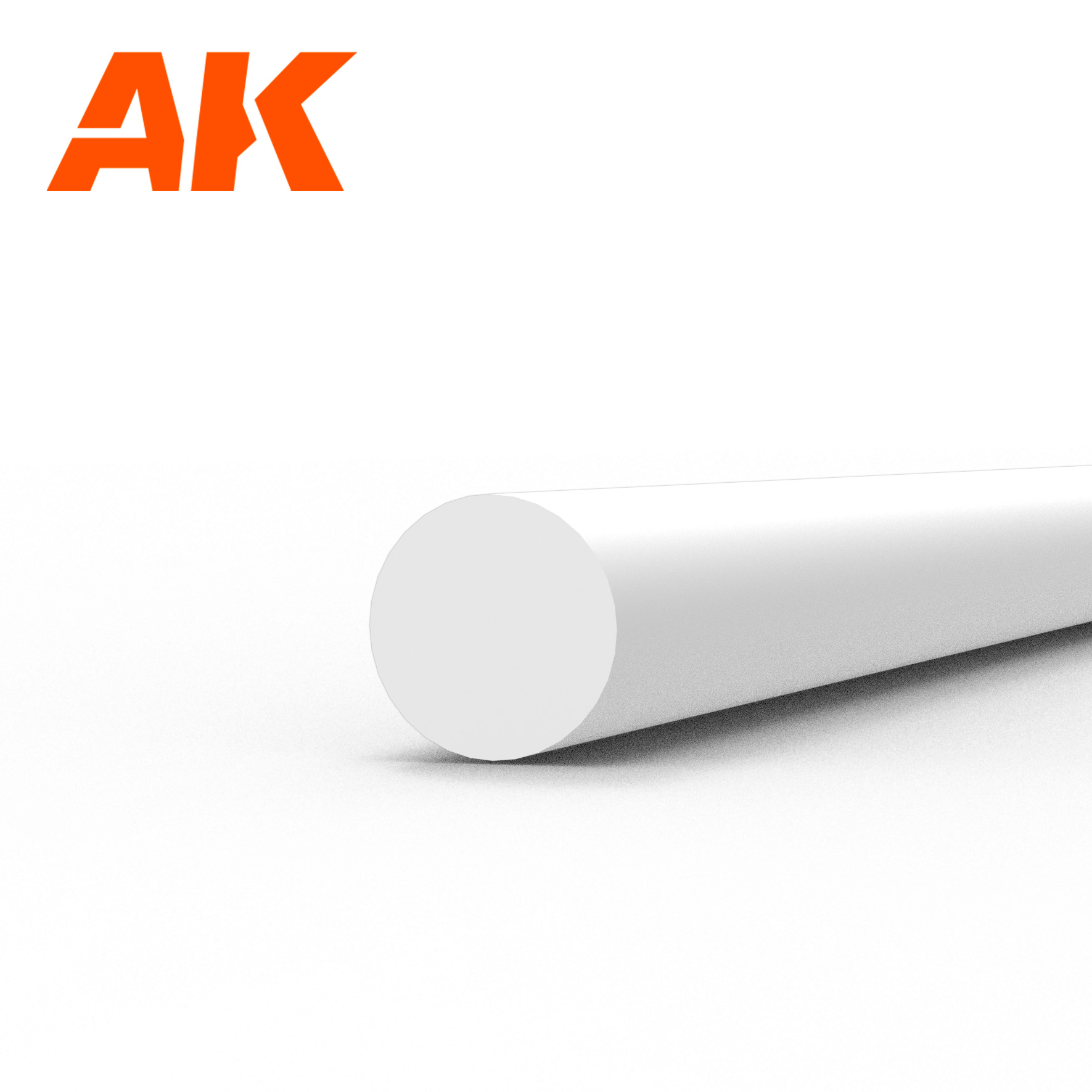Rod 2.00 diameter x 350mm - STYRENE STRIP - AK6540