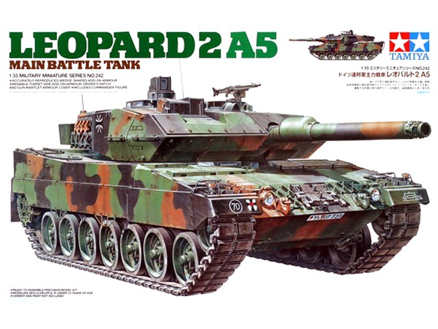 1:35 Сборная модель Танк Leopard 2 A5 с 1 фигурой - 35242