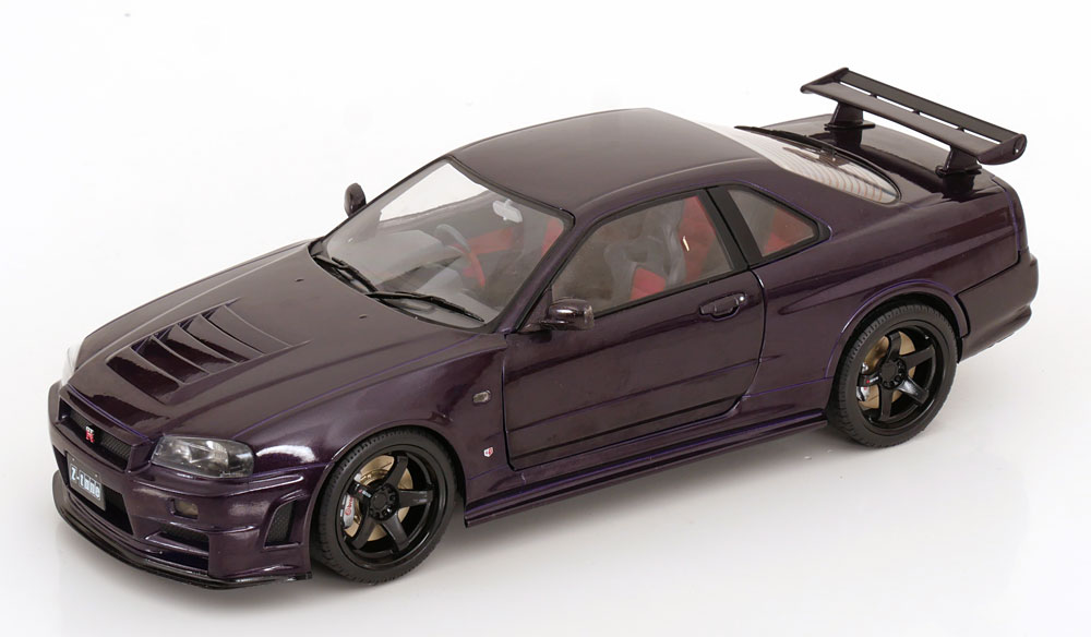 1:18 NISSAN Skyline (R34) GT-R Z Tune RHD (1999), dark purple (midnight purple) - S1804311