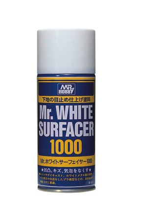 Грунтовка в баллоне Mr.WHITE SURFACER 1000 170мл - B-511