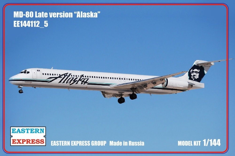 1:144 Сборная модель Авиалайнер MD-80 поздний Alaska (Limited Edision) - 144112-5