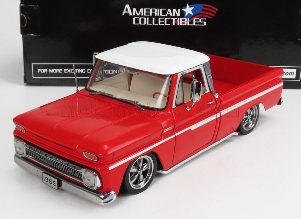 1:18 CHEVROLET C-10 PICK-UP LOWRIDER 2-DOOR (1965), RED WHITE - 1365