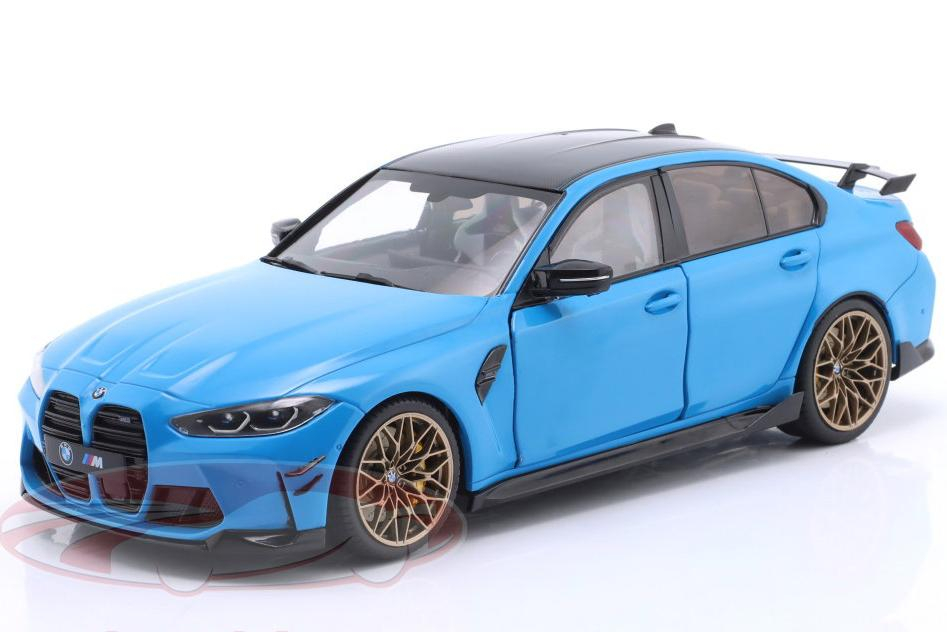 1:18 BMW M3 (G80) Performance Parts (2024), Daytona Beach blue - S1814303